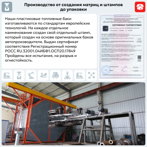 Пластиковый топливный бак Chevrolet Lanos, 1997-2007 г.в. (BP)
