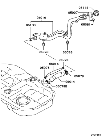 Горловина топливного бака Mitsubishi Lancer CS/CT 00-13